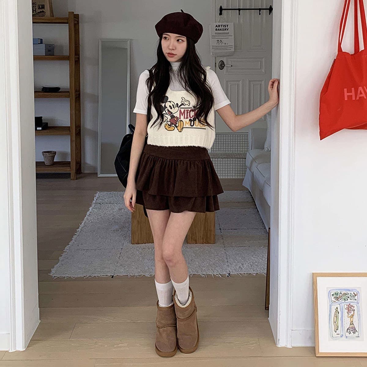 (Official Licensed Disney) [NEON FISH] Mickey Slit Vest 3