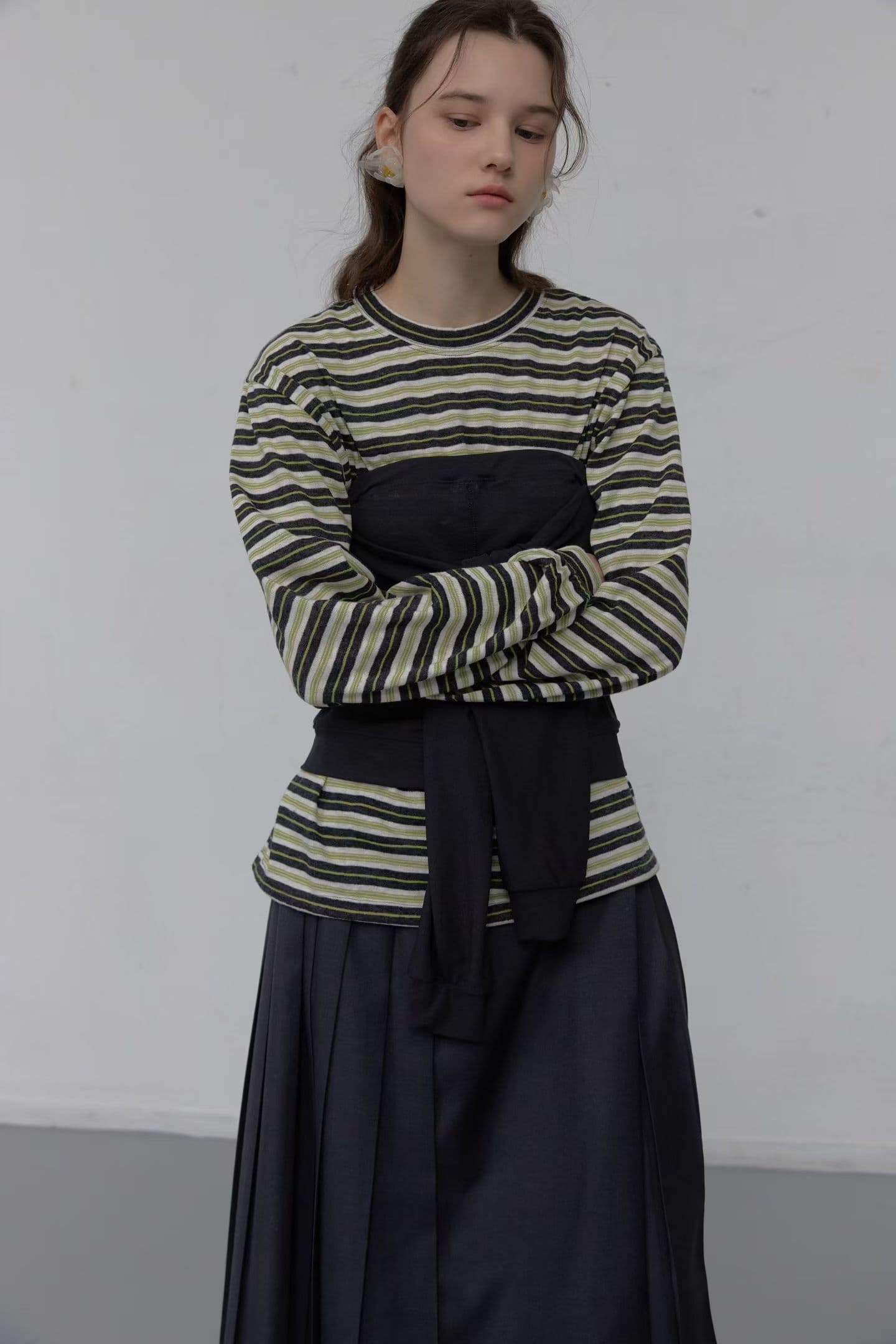 [FOUNDATION] Berry Striped T-Shirt 7