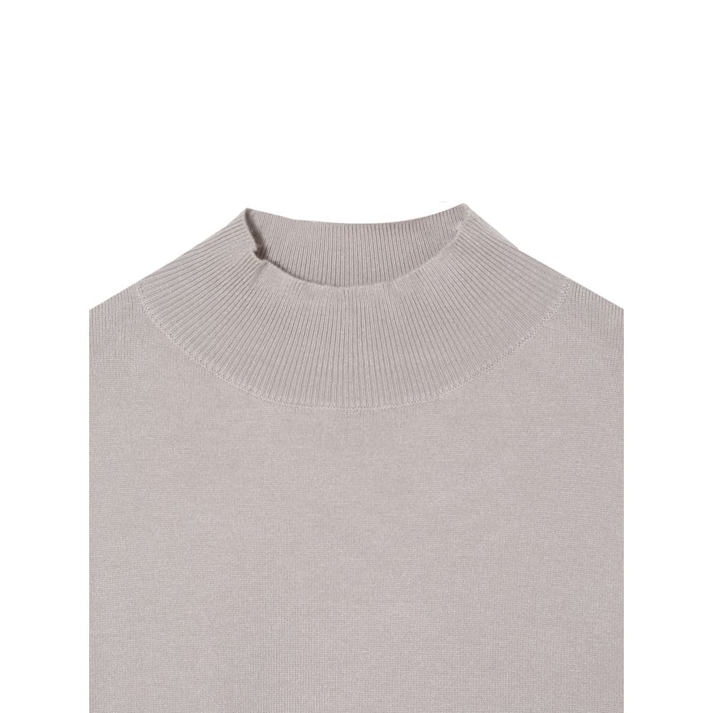 [OCEAN] Shimmer Cashmere-like Mock Neck Knit 7