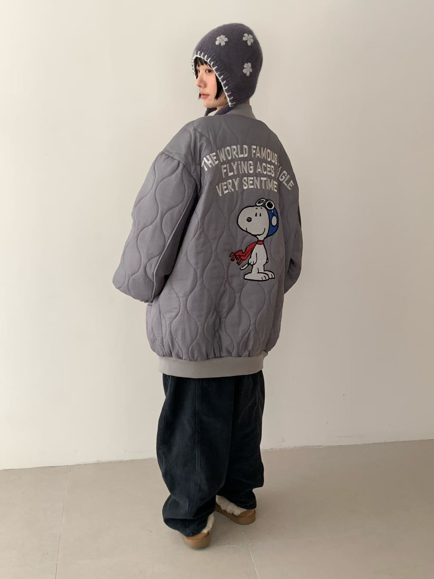 (Official Licensed Peanuts Snoopy) [VENTI] Snoopy Quilted Jumper 9