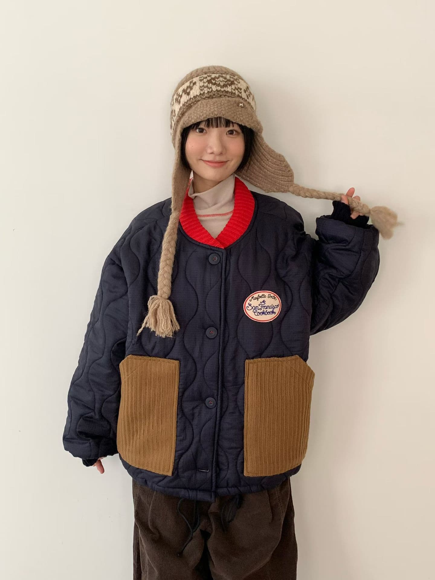 [VENTI] Unique Patch Quilted Jumper 5