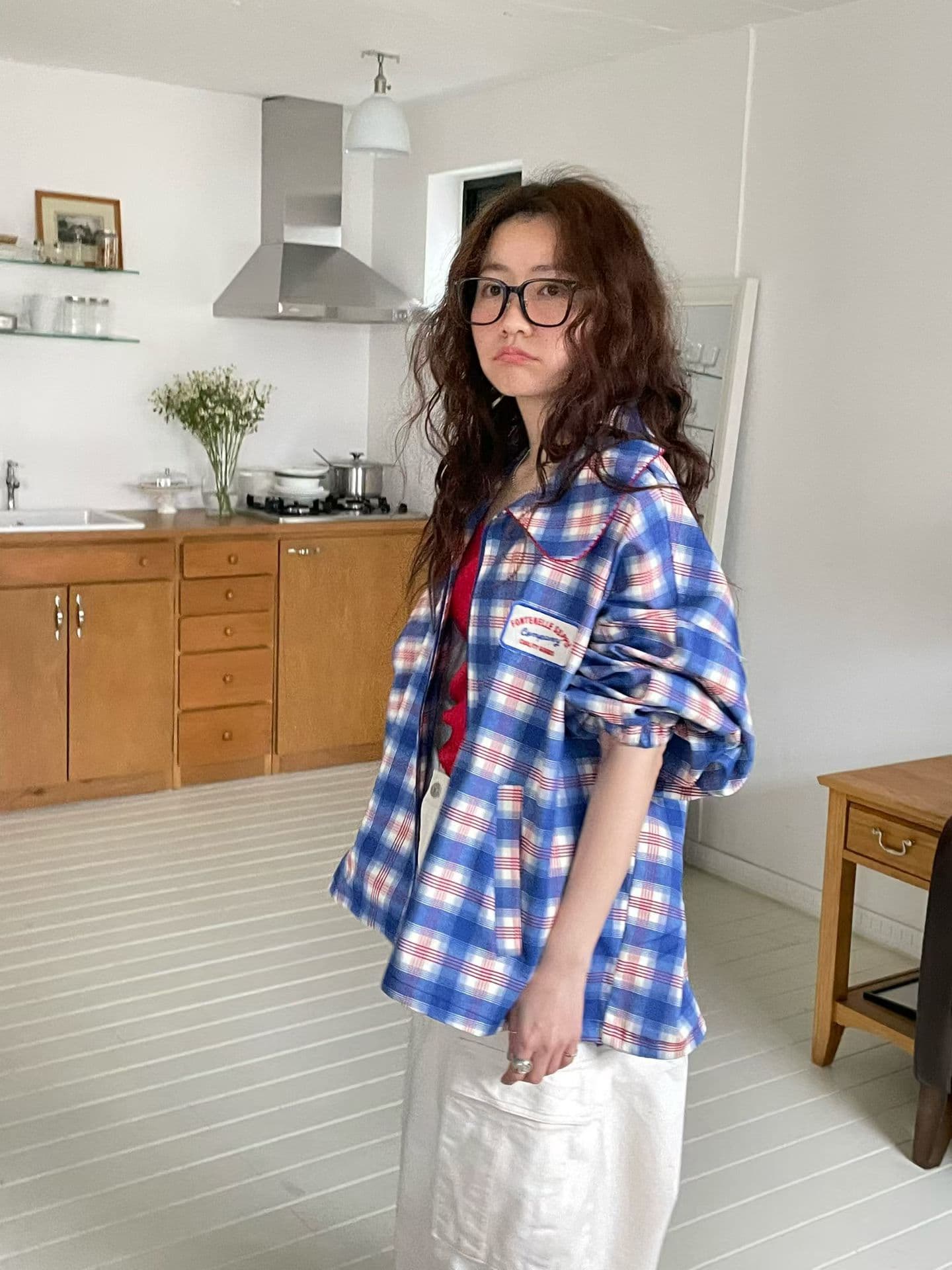 [VENTI] Crew Checked Jacket 4
