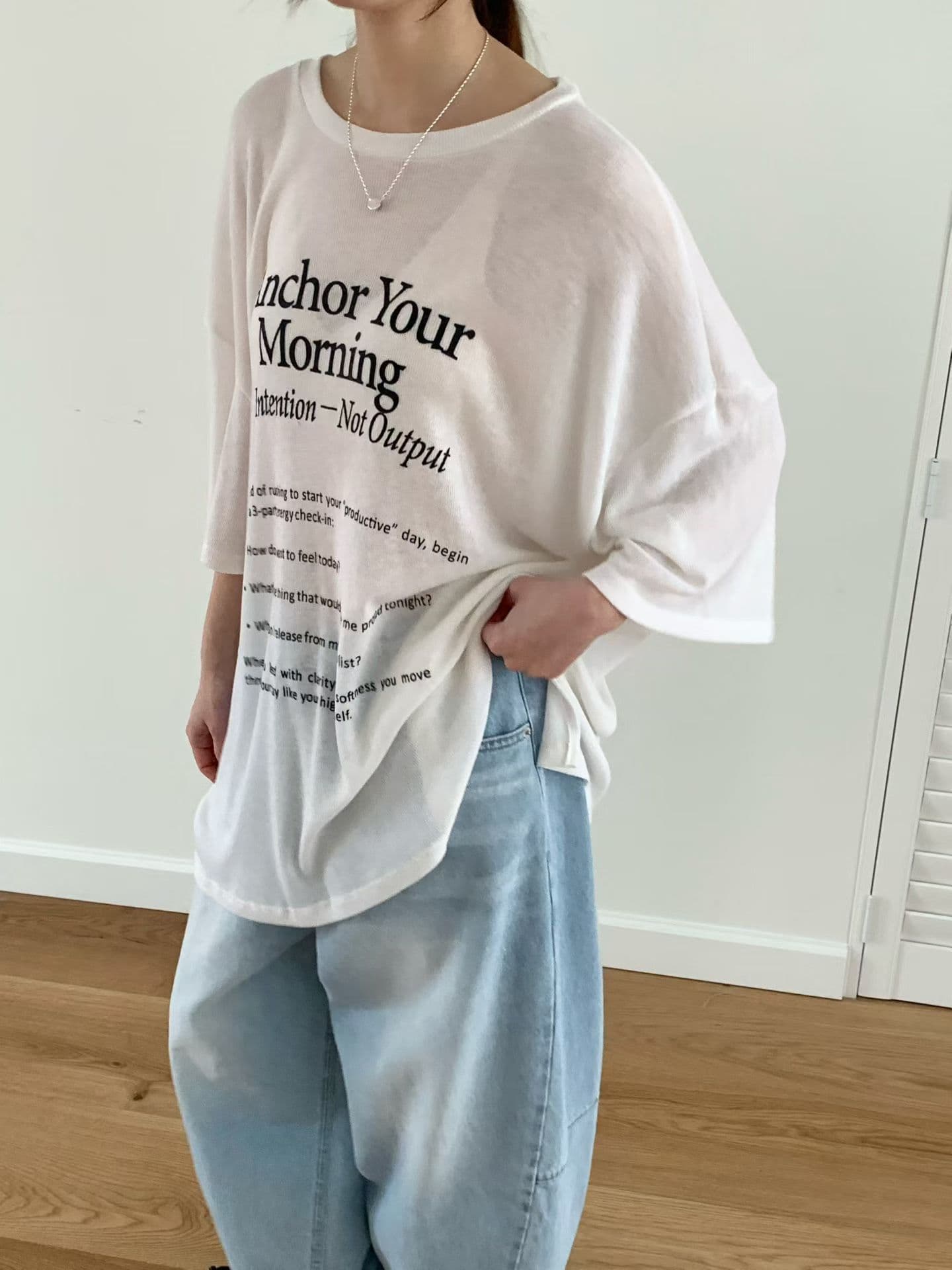 [VENTI] Anchor Knit Printed T-Shirt 6