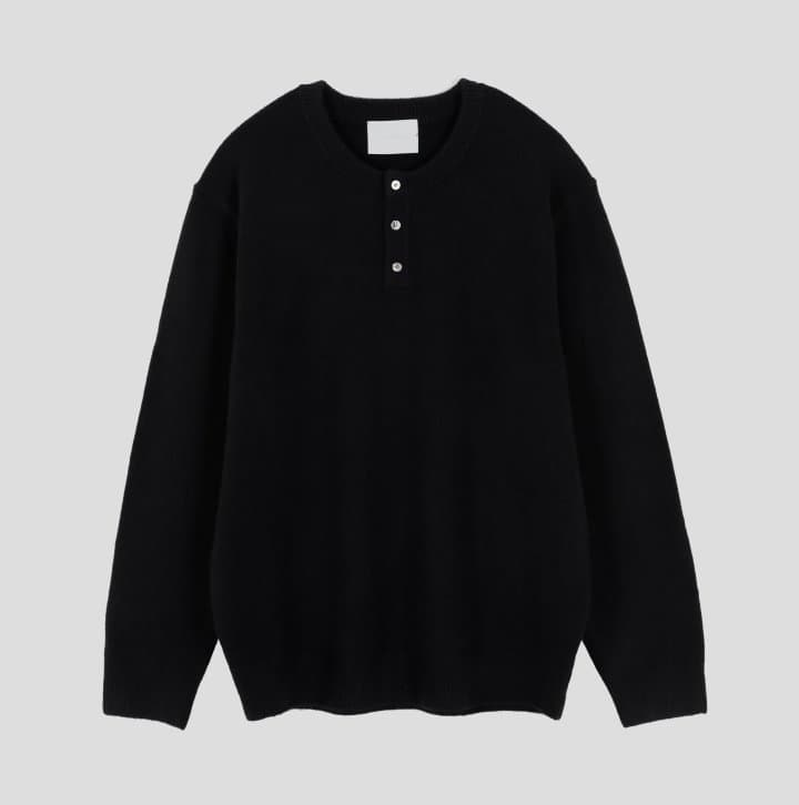 [GENTLE COVER] Ness Daily Henley Neck Knit 6