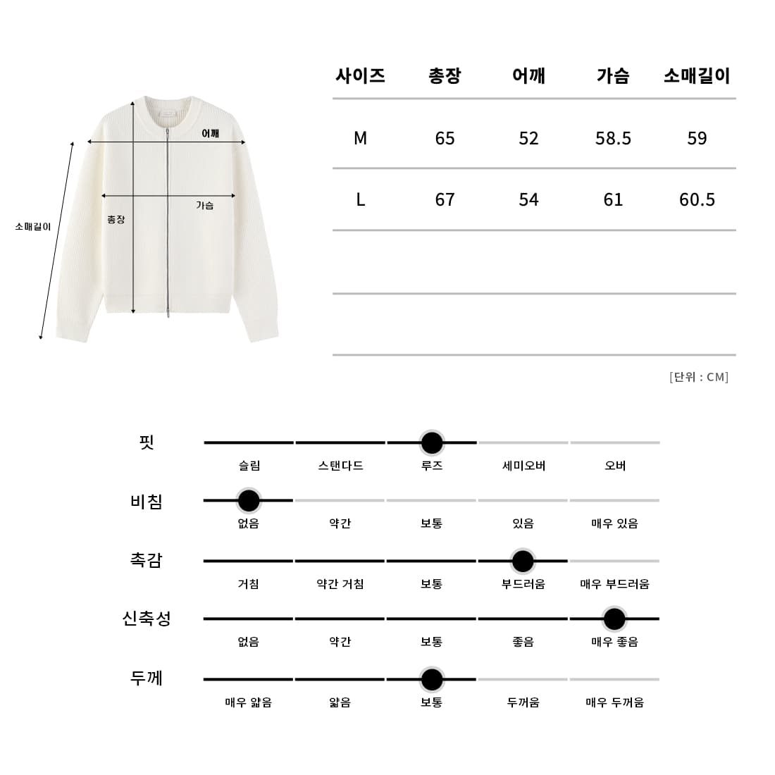 [LAINE] Impressive Round Neck Zip-up Knit 2