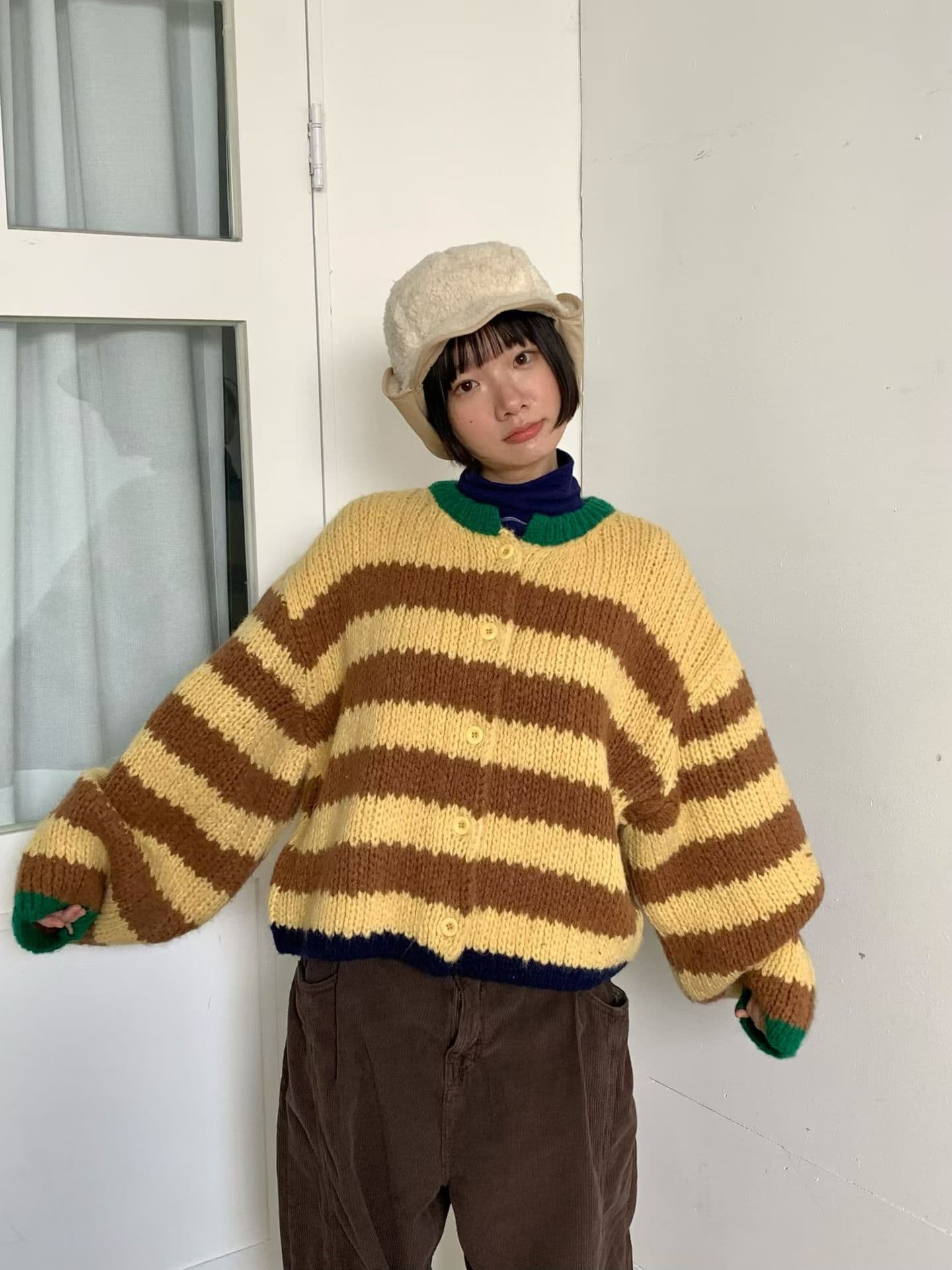 [VENTI] Honey Striped Knit 8