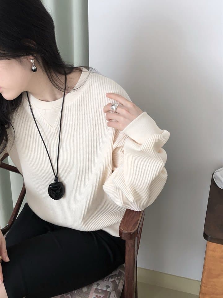 [LE BUTTER] Waffle Sweatshirt 10