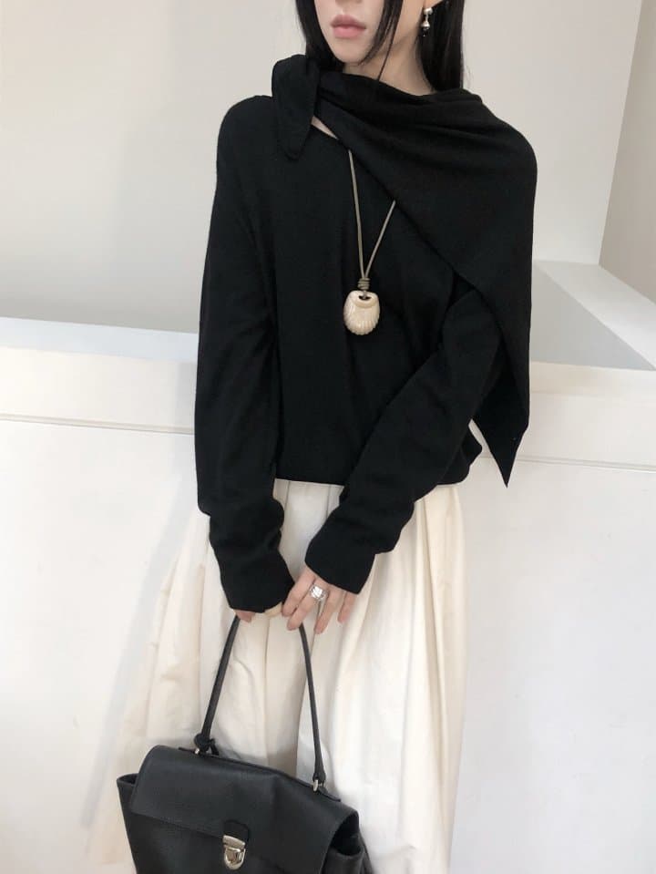 [LE BUTTER] Muffler Cashmere Knit 9