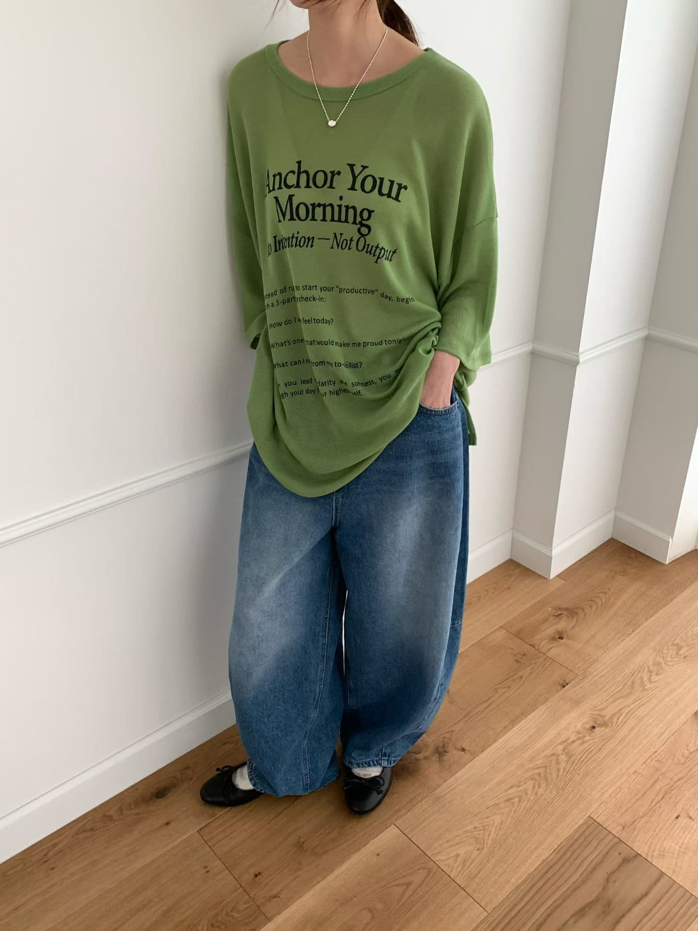 [VENTI] Anchor Knit Printed T-Shirt 2