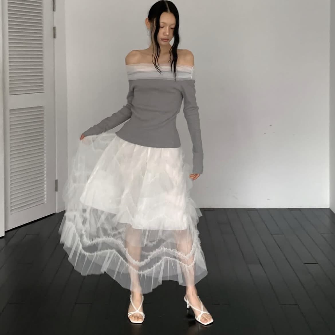[FOUNDATION] Bonita Lace Tiered Frill Skirt 1