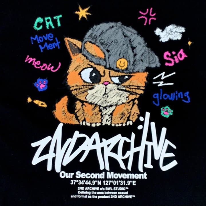 [2ND ARCHIVE] Smile Baseball Cap Cat Short Sleeve T-Shirt 9