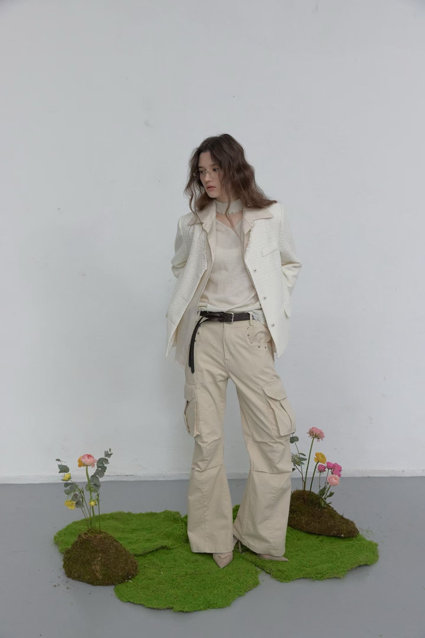 [FOUNDATION] Peace Studded Washed Cargo Pants 5