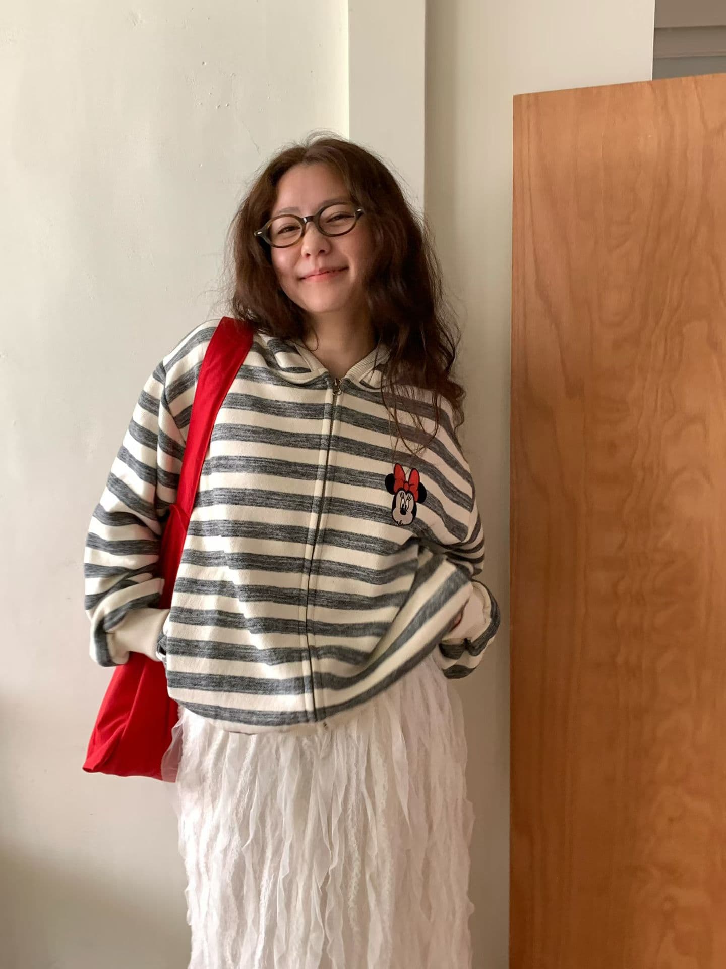 (Official Licensed Disney) [VENTI] Mini Striped Zip-up Hoodie 10