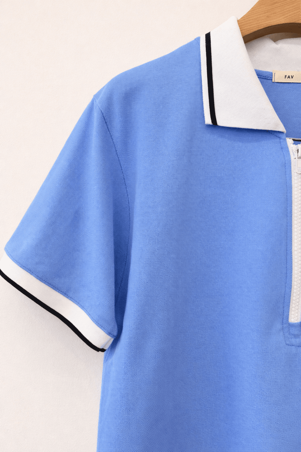 [FAV] Zipper Detail Pique Polo 2