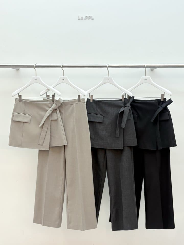[LE:PPL] Y Wrap Pants 5