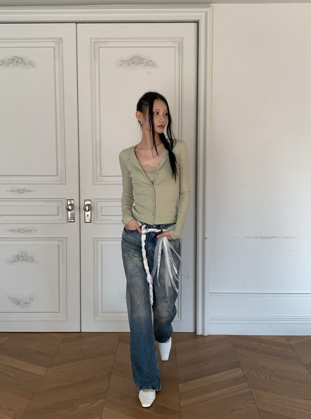 [FOUNDATION] Oil Washed Semi-Straight Denim Pants 9