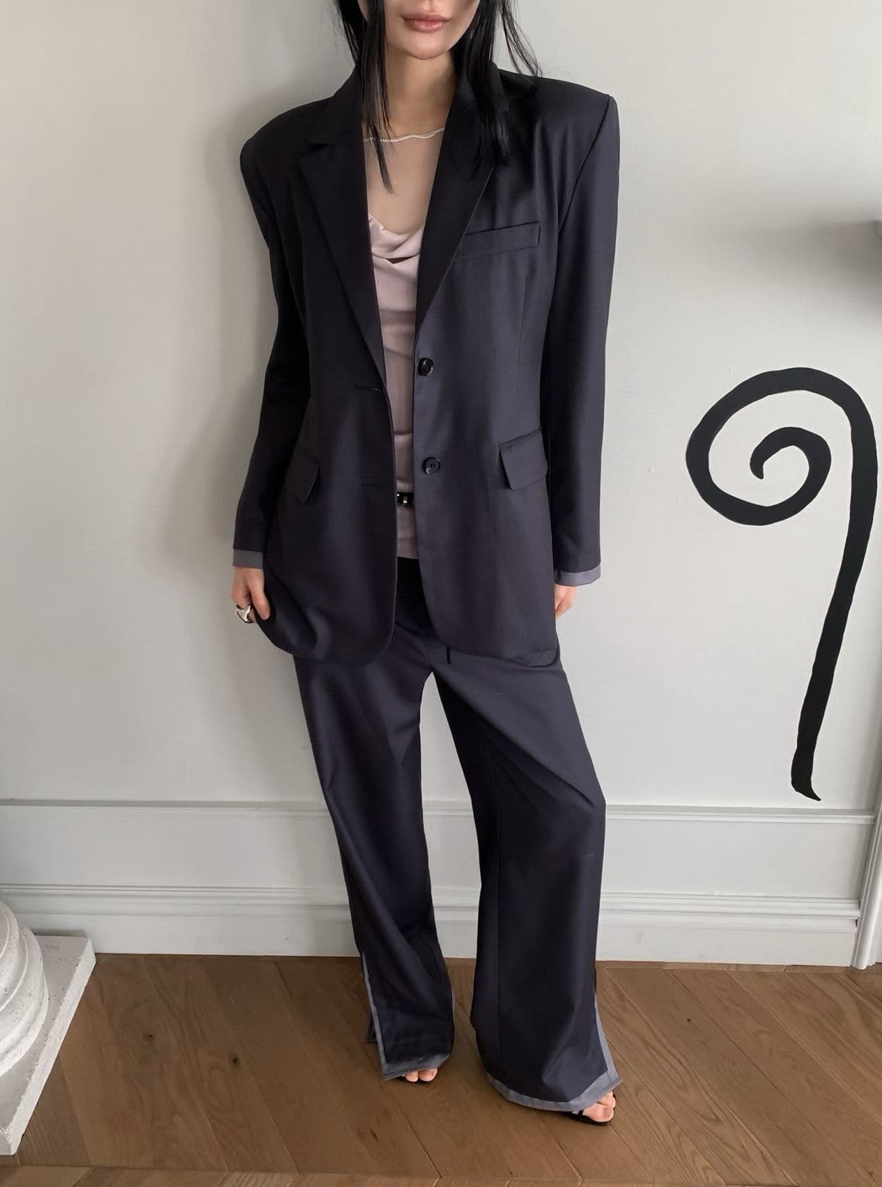 [FOUNDATION] Nine Sleeve Color-Block Jacket 8