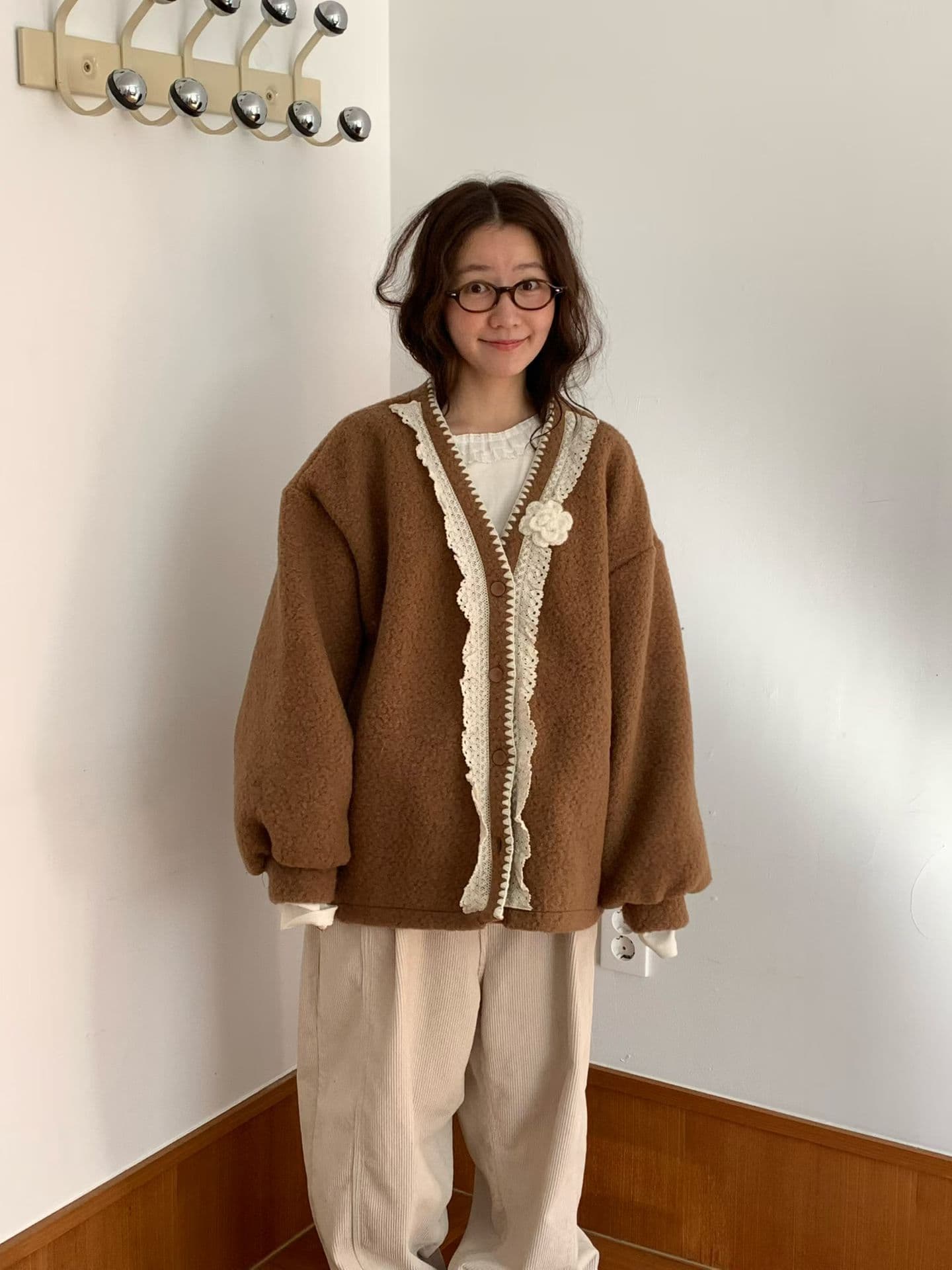 [VENTI] Teddy Boucle Cardigan 2