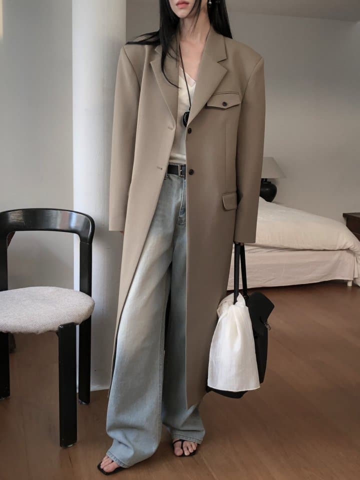 [LE BUTTER] Noir Long Coat 4