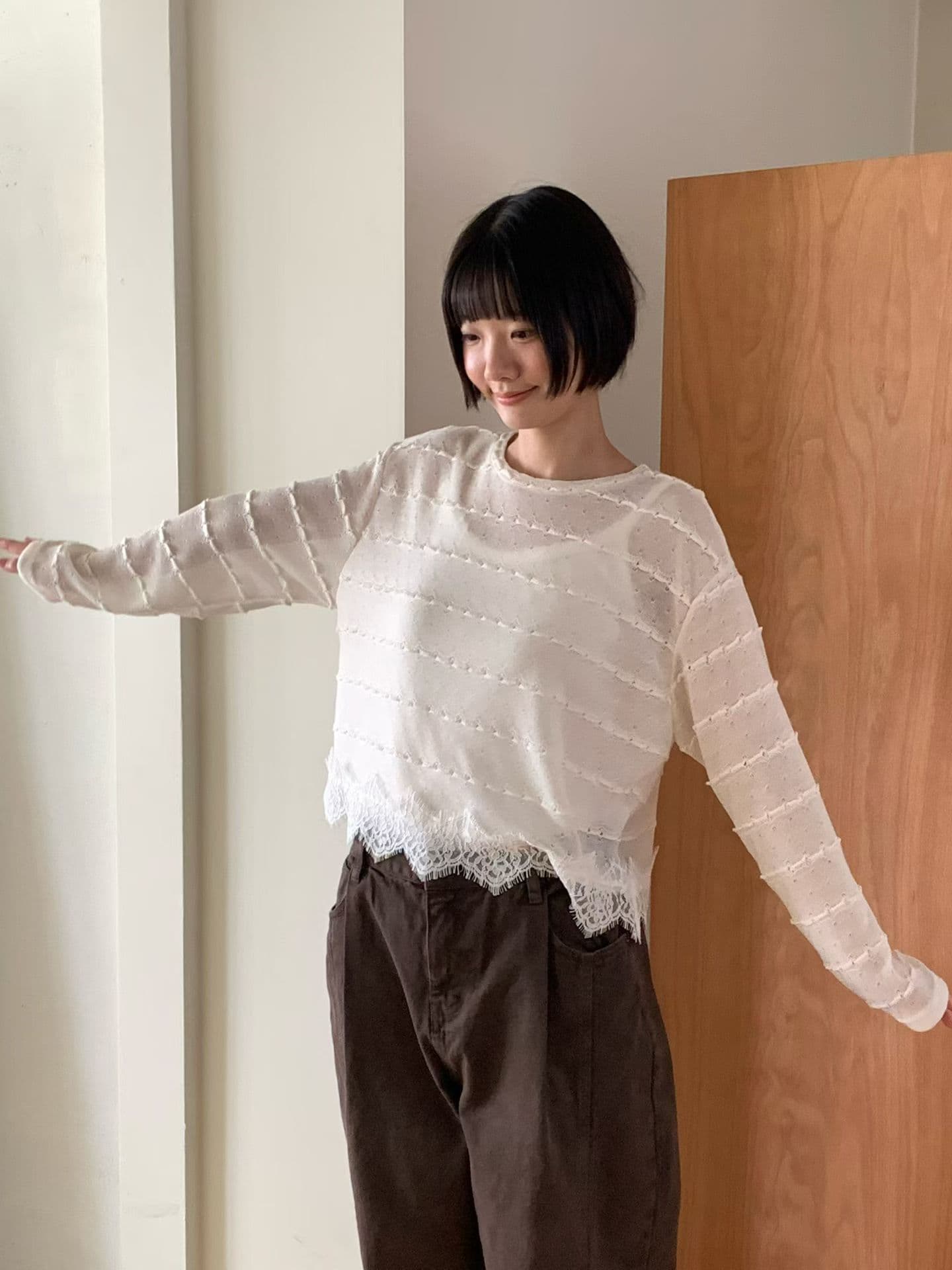[VENTI] Koe Lace T-Shirt 5