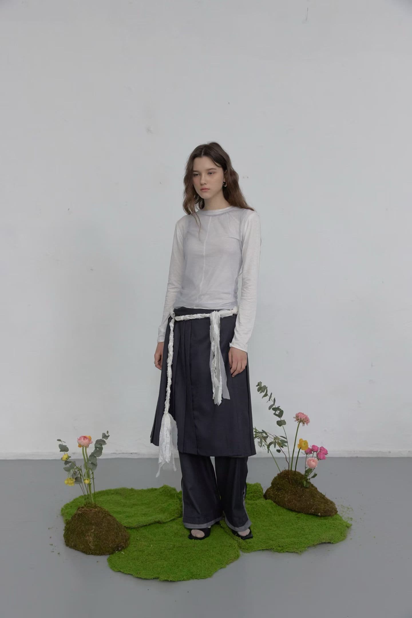 [FOUNDATION] Nine Single Jacket Pleated Skirt Set 10
