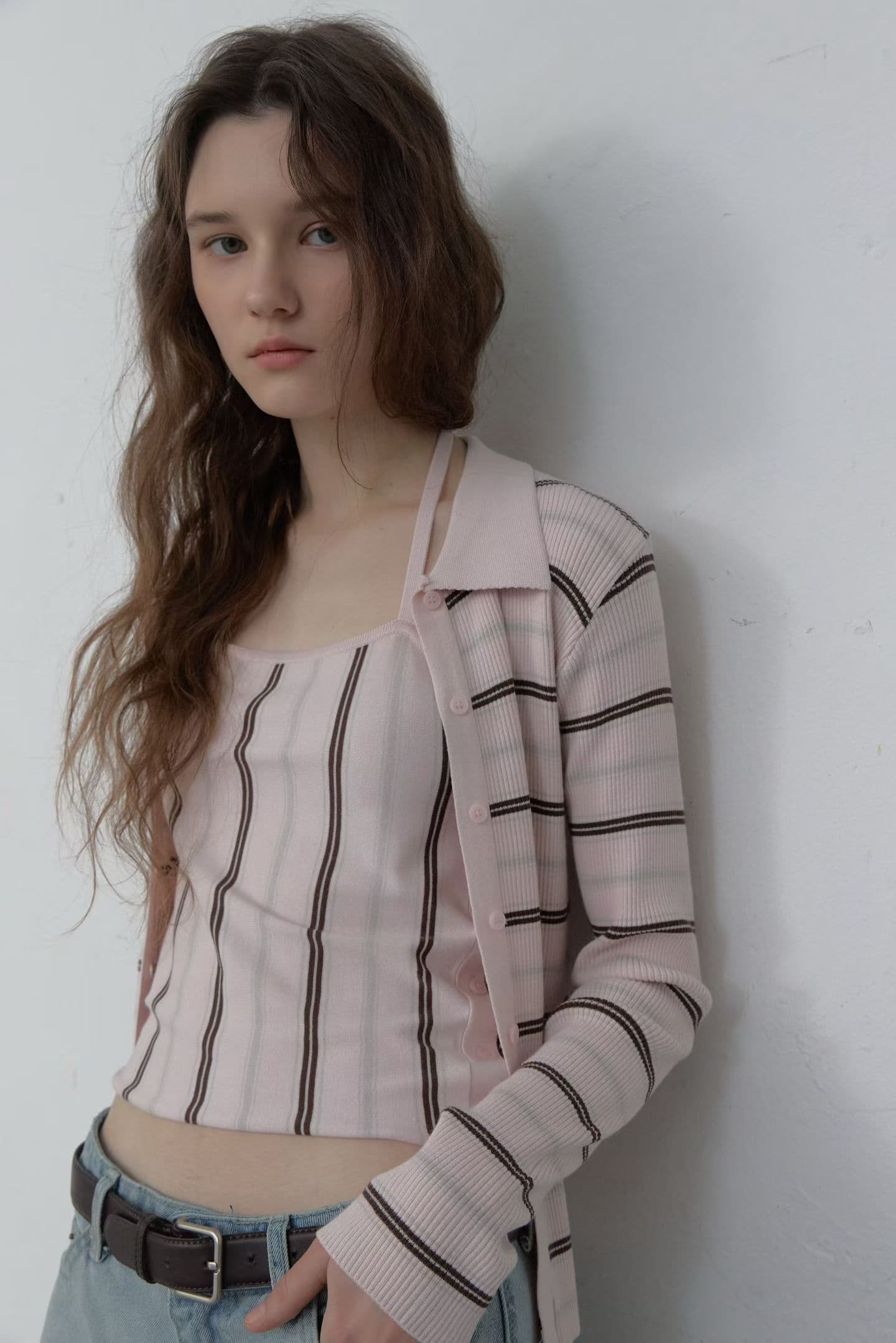 [FOUNDATION] Mellow Striped Collared Cardigan 3