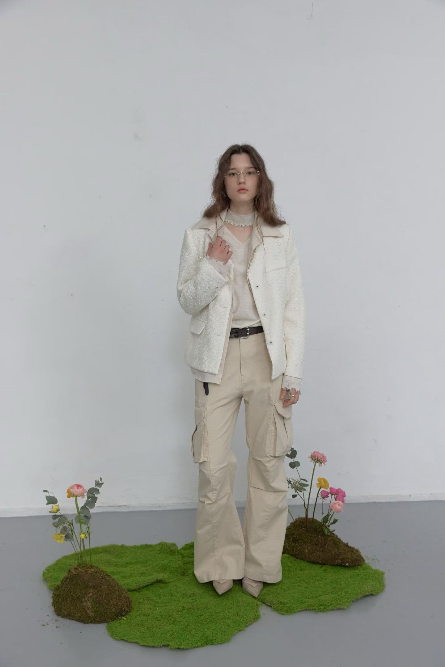[FOUNDATION] Peace Studded Washed Cargo Pants 4