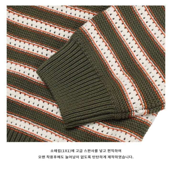 [LOGAN] Peter Striped Collared Cardigan 6