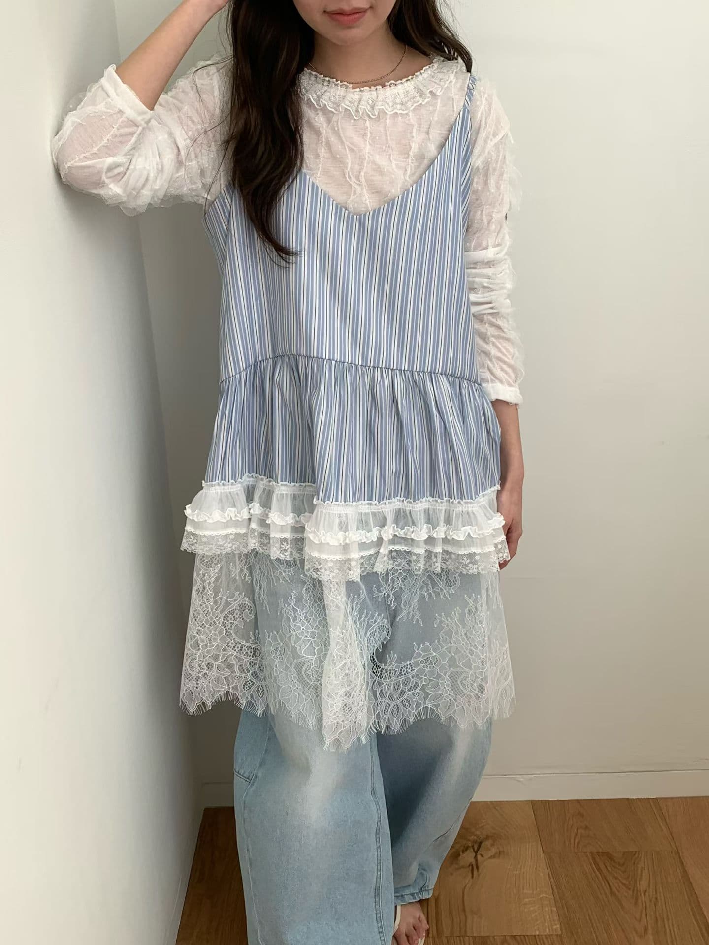 [VENTI] Kklo Knit Lace Dress 5