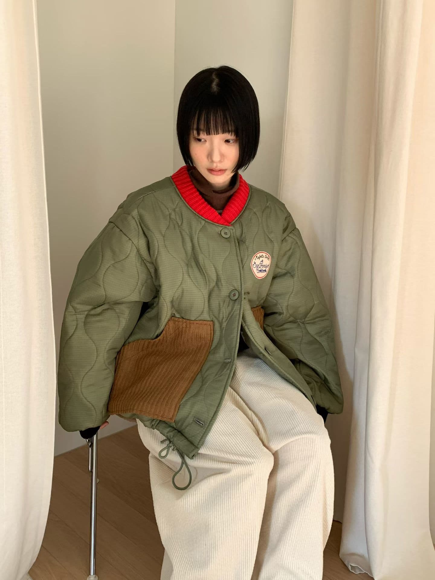 [VENTI] Unique Patch Quilted Jumper 10