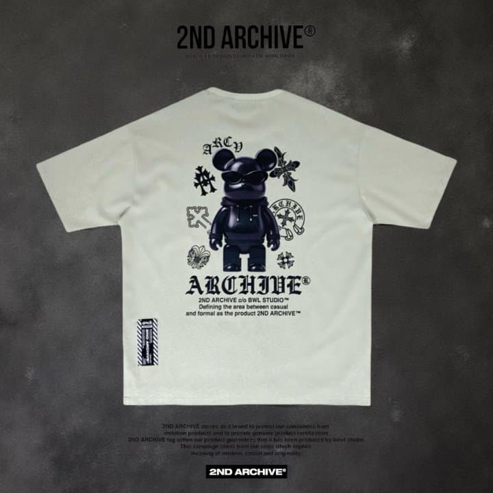[2ND ARCHIVE] Black Cross Bear Short Sleeve T-Shirt 9