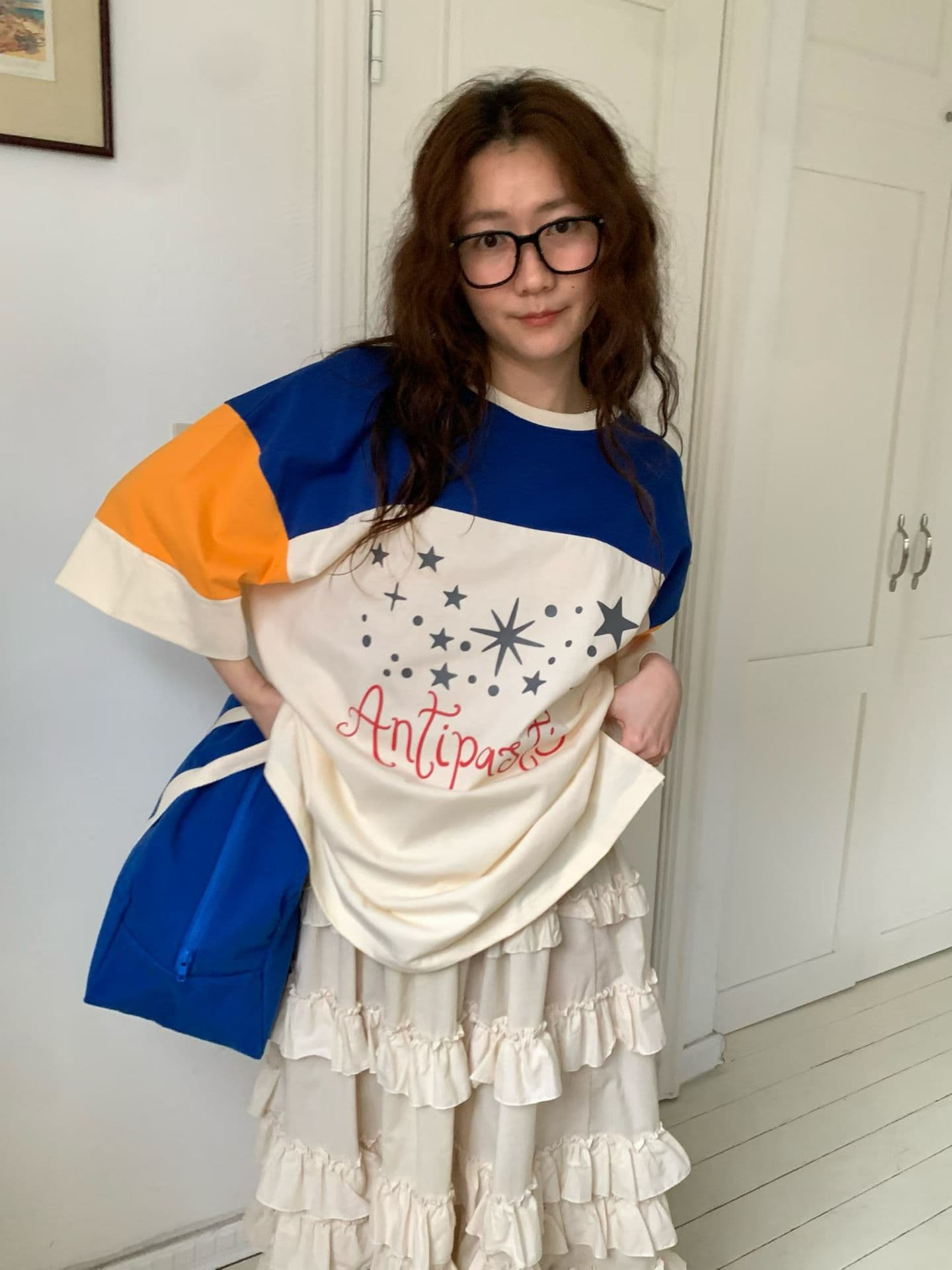 [VENTI] Twinkle Color-Block Short Sleeve T-Shirt 8