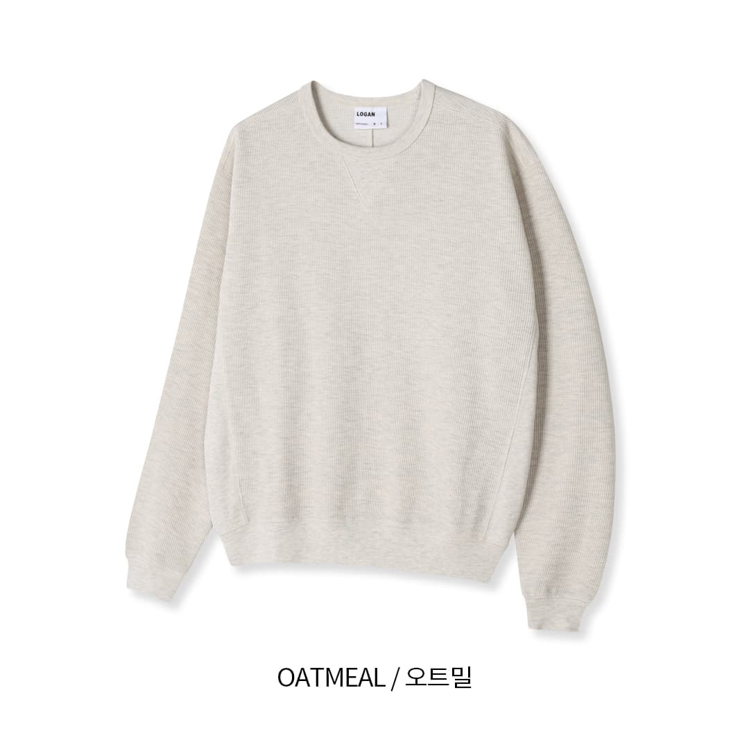 [LOGAN] Labe Waffle Sweatshirt 3