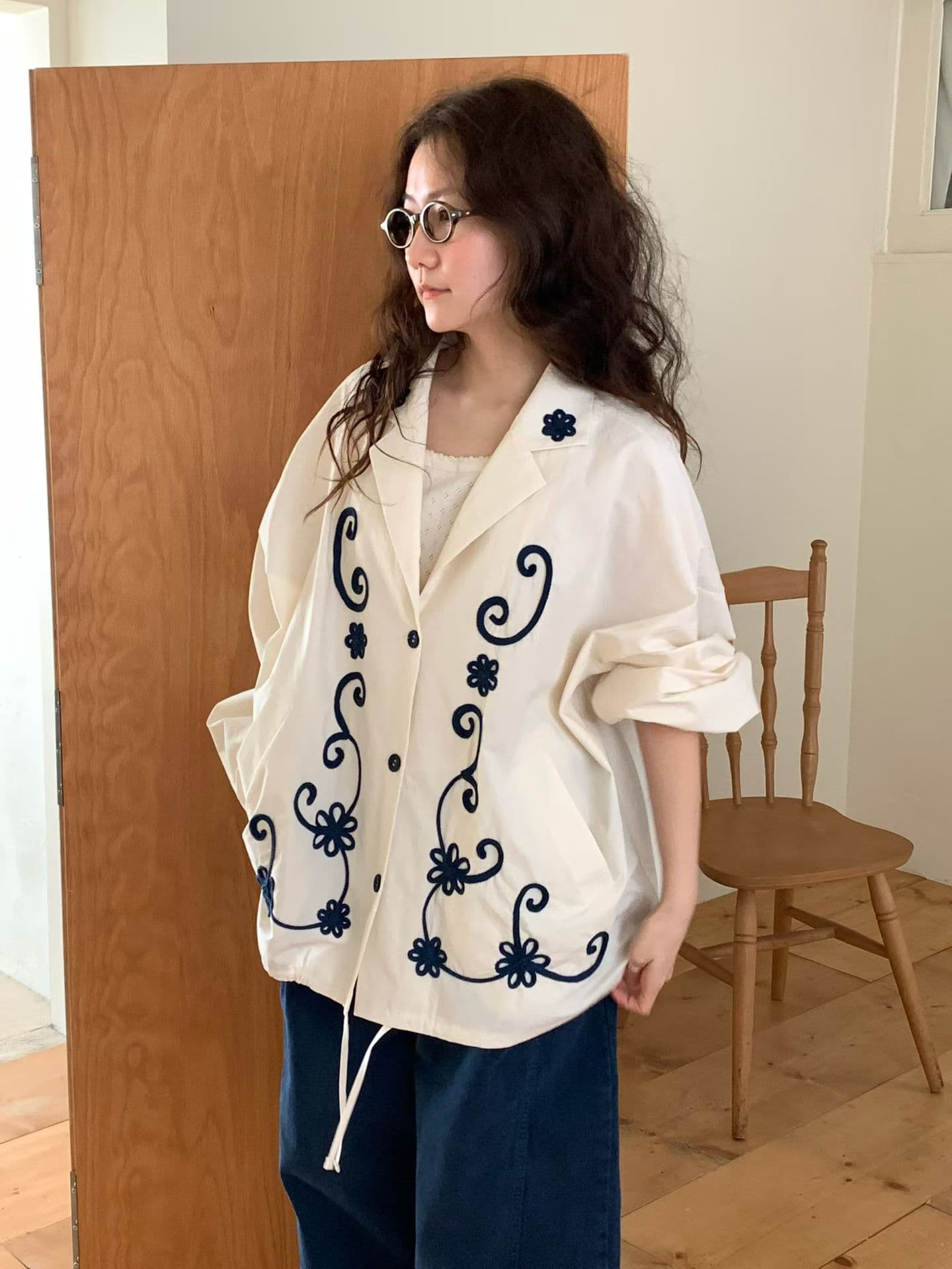 [VENTI] Millie Floral Handle Embroidered Jacket 4