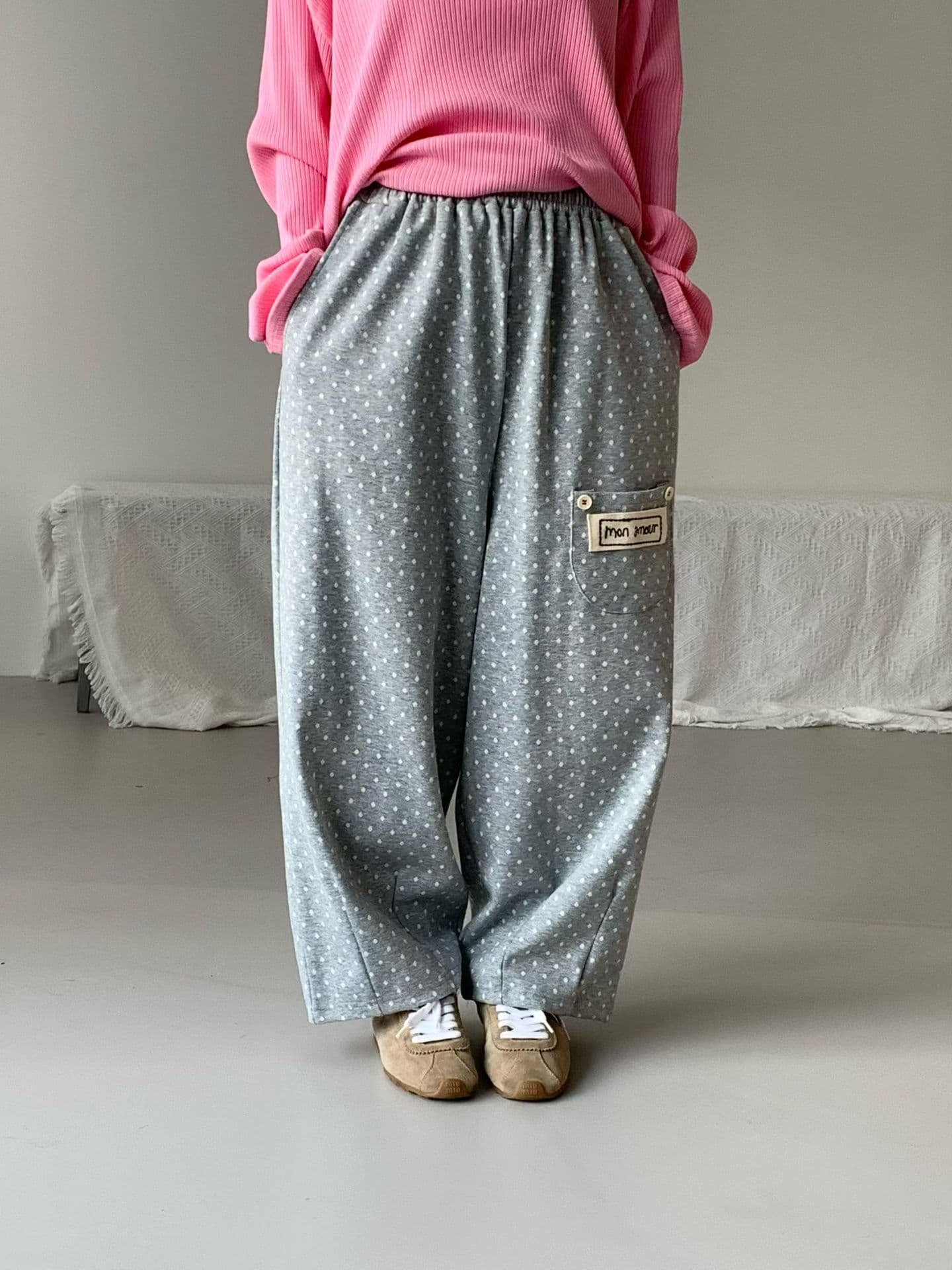 [VENTI] Polka Dot Pocket Pants 4