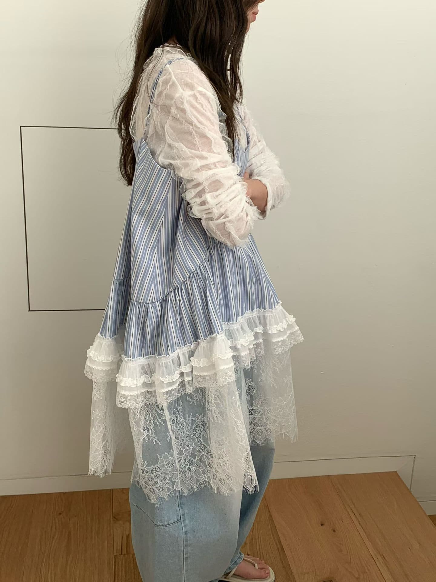 [VENTI] Kklo Knit Lace Dress 7