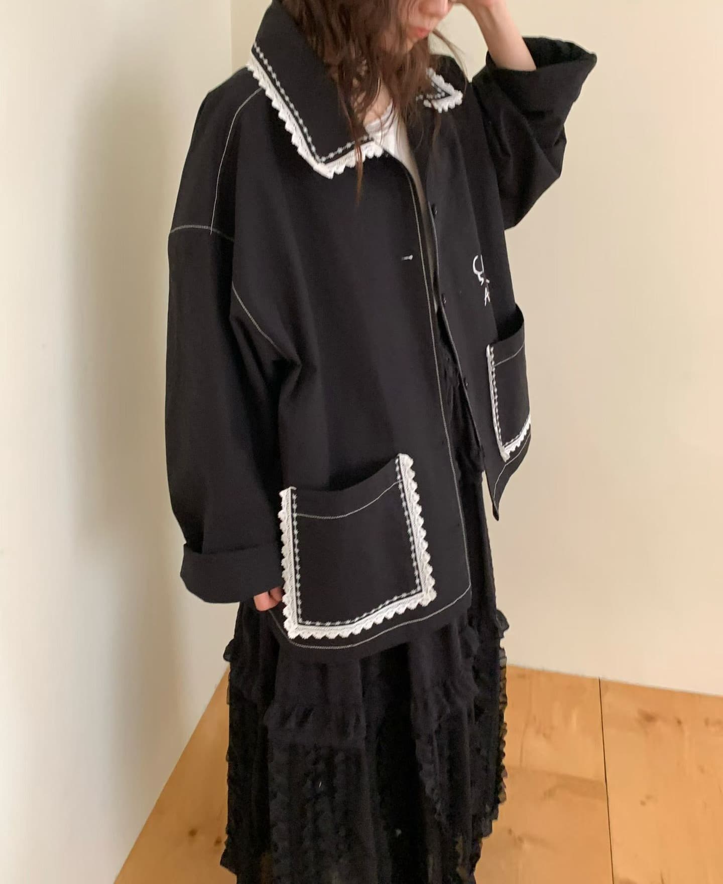 [VENTI] Jenny Lace Embroidered Jacket 3