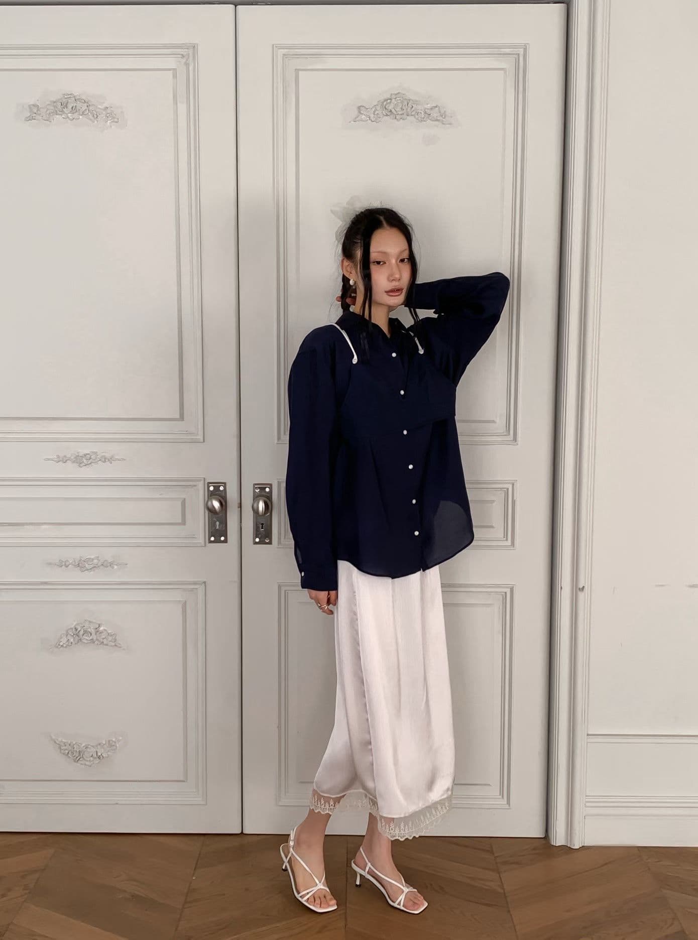 [FOUNDATION] Loin Lace Satin Banded Skirt 4