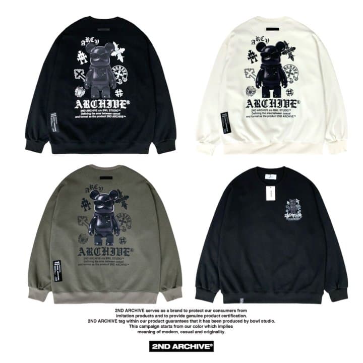 [2ND ARCHIVE] Black Cross Bear Sweatshirt 3