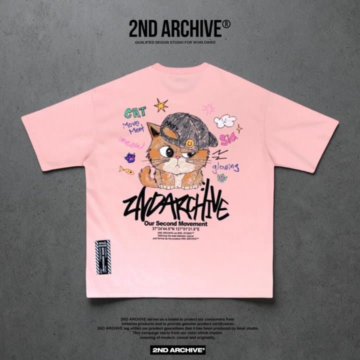 [2ND ARCHIVE] Smile Baseball Cap Cat Short Sleeve T-Shirt 6