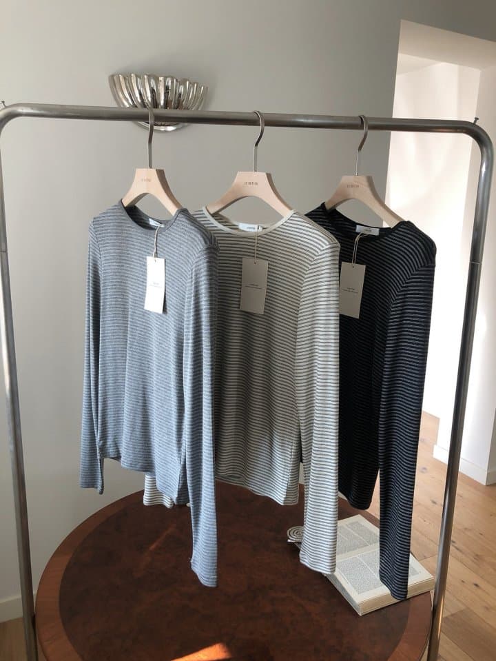 [LE BUTTER] Mono Striped T-Shirt 9