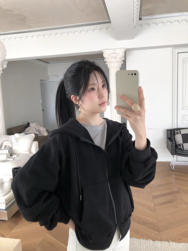 [LE BUTTER] Oversized Zip-up Hoodie 10