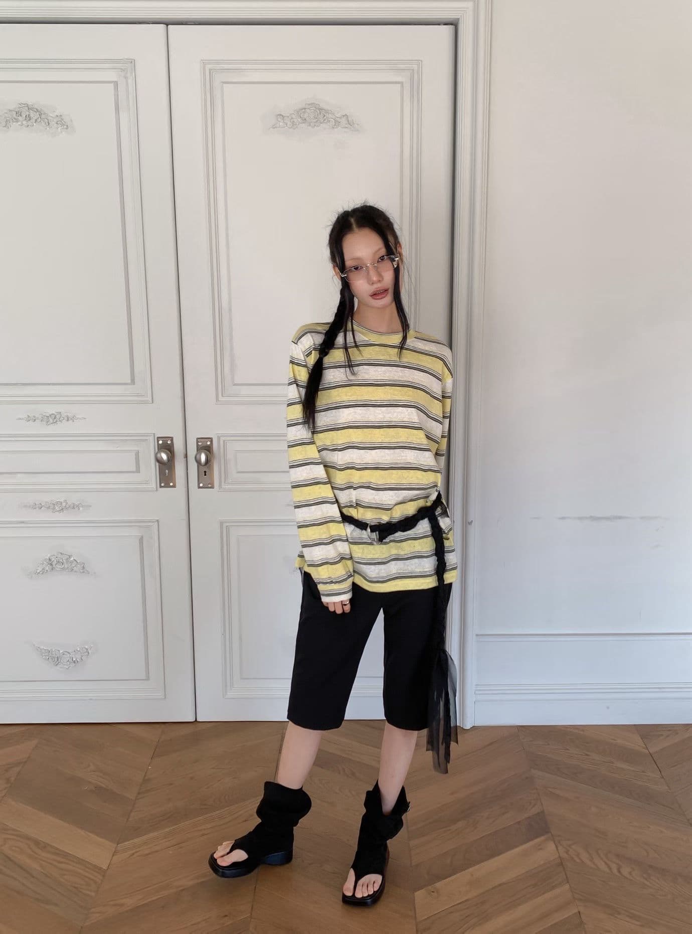 [FOUNDATION] Berry Striped T-Shirt 4