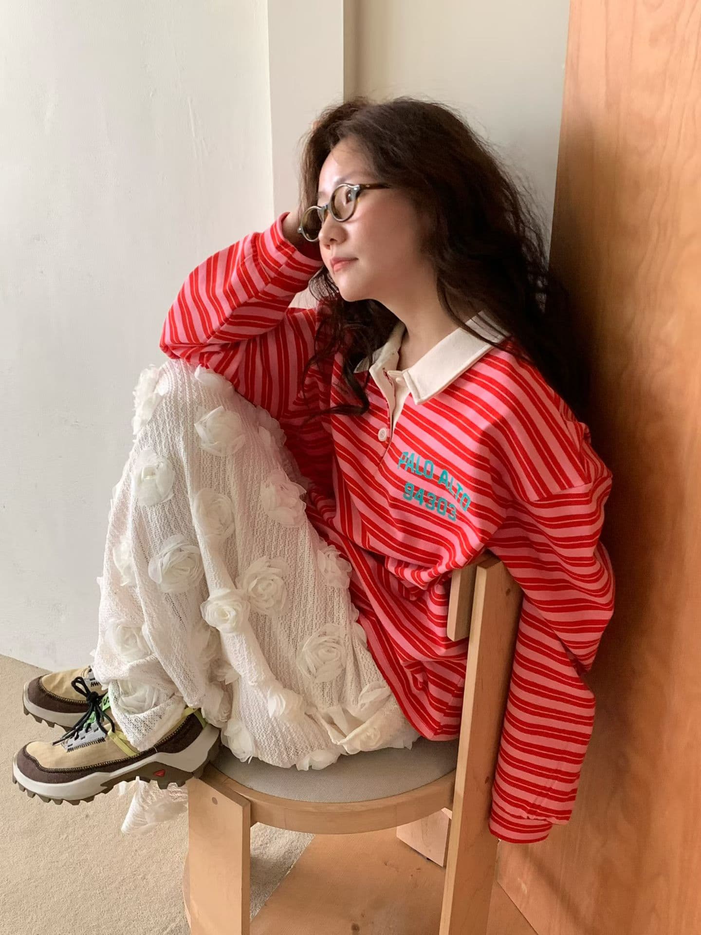 [VENTI] Palo Striped Collared T-Shirt 8
