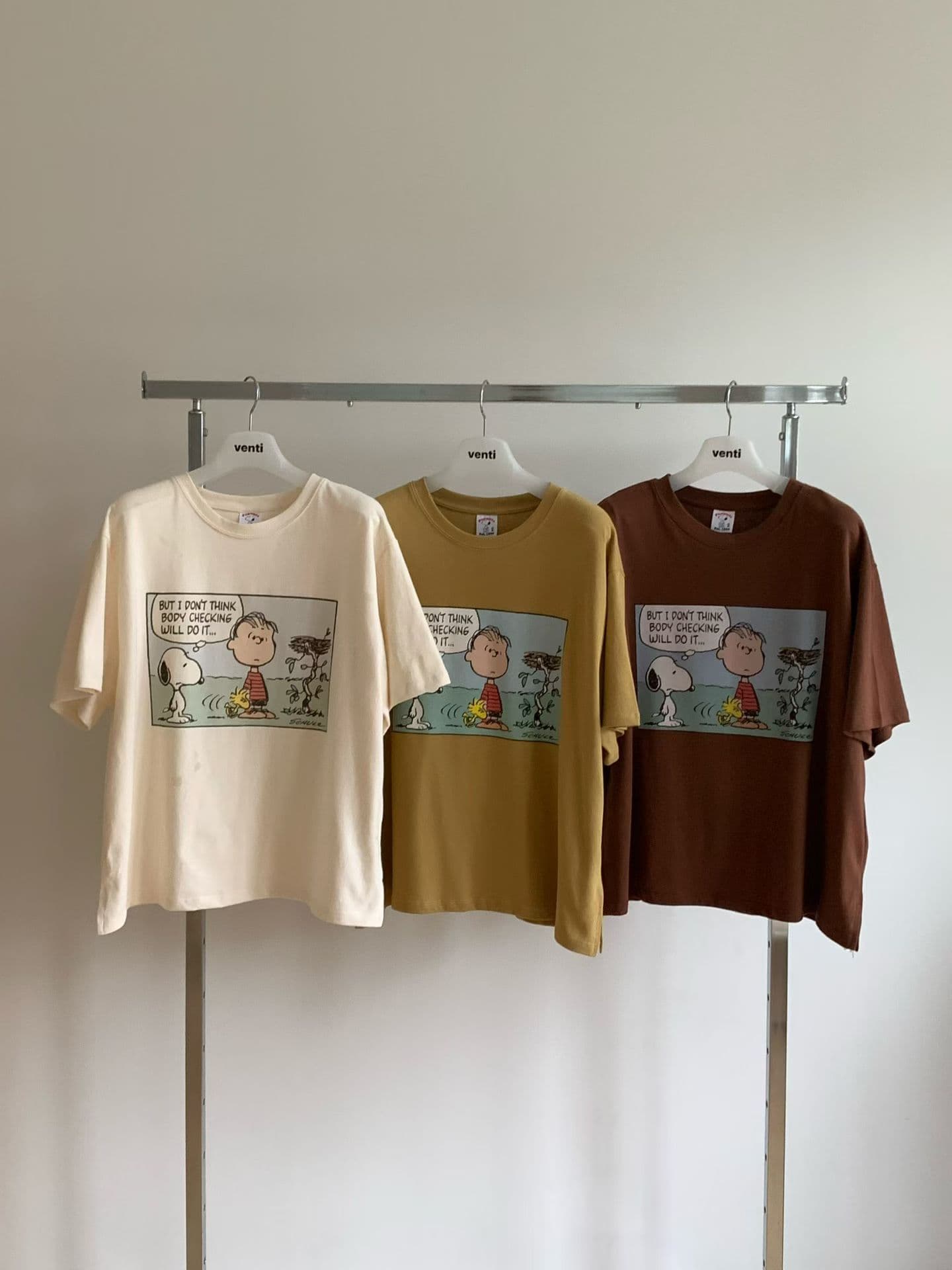 (Official Licensed Peanuts Snoopy) [VENTI] Cartoon Snoopy T-Shirt 3