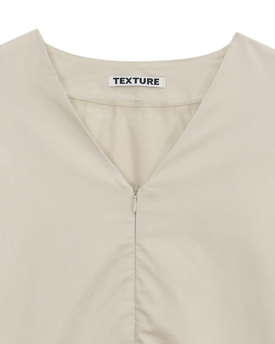 [TEXTURE] Tun V-Neck Balloon Blouse 3