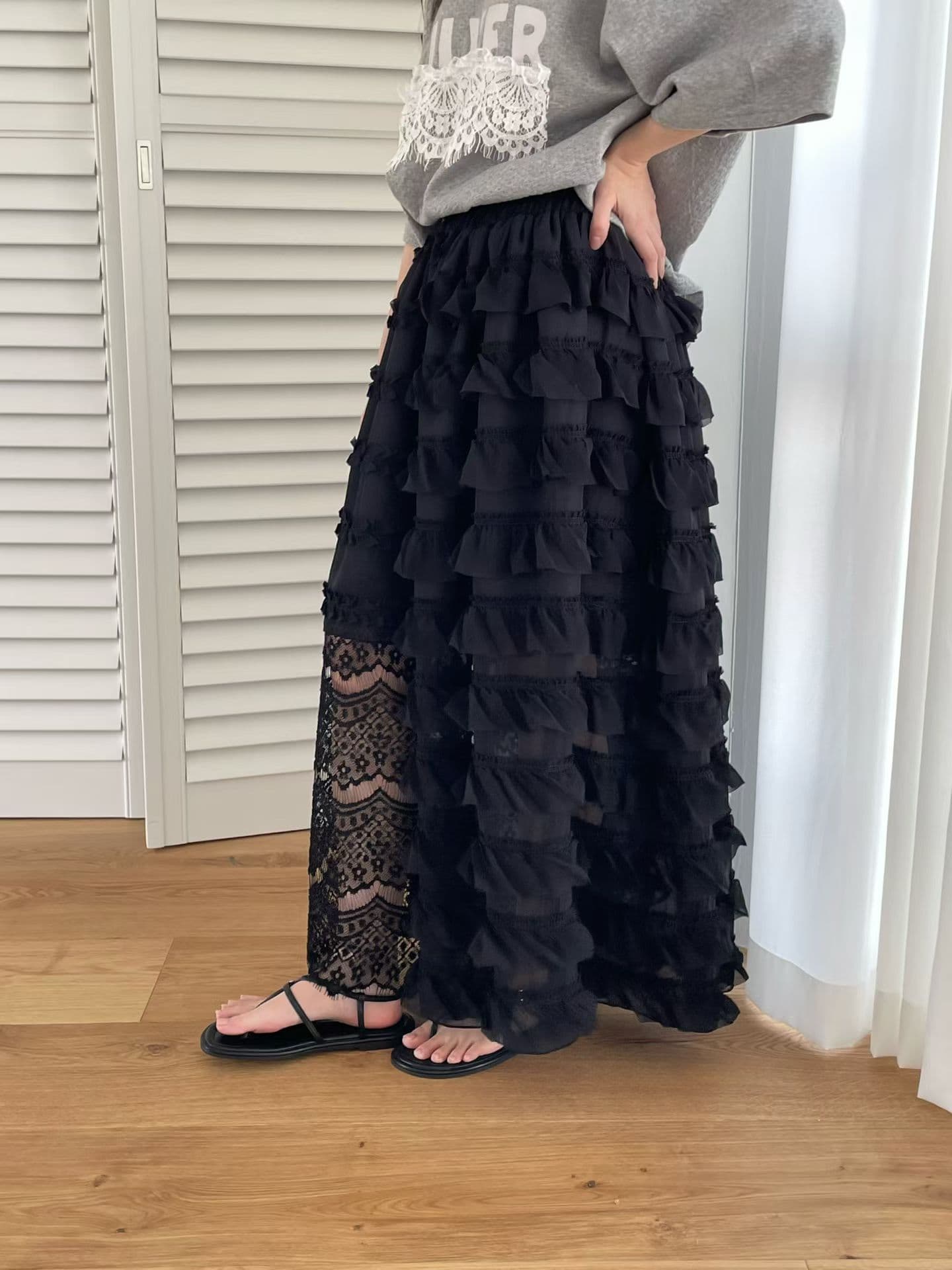 [VENTI] Triple Lace Skirt 4