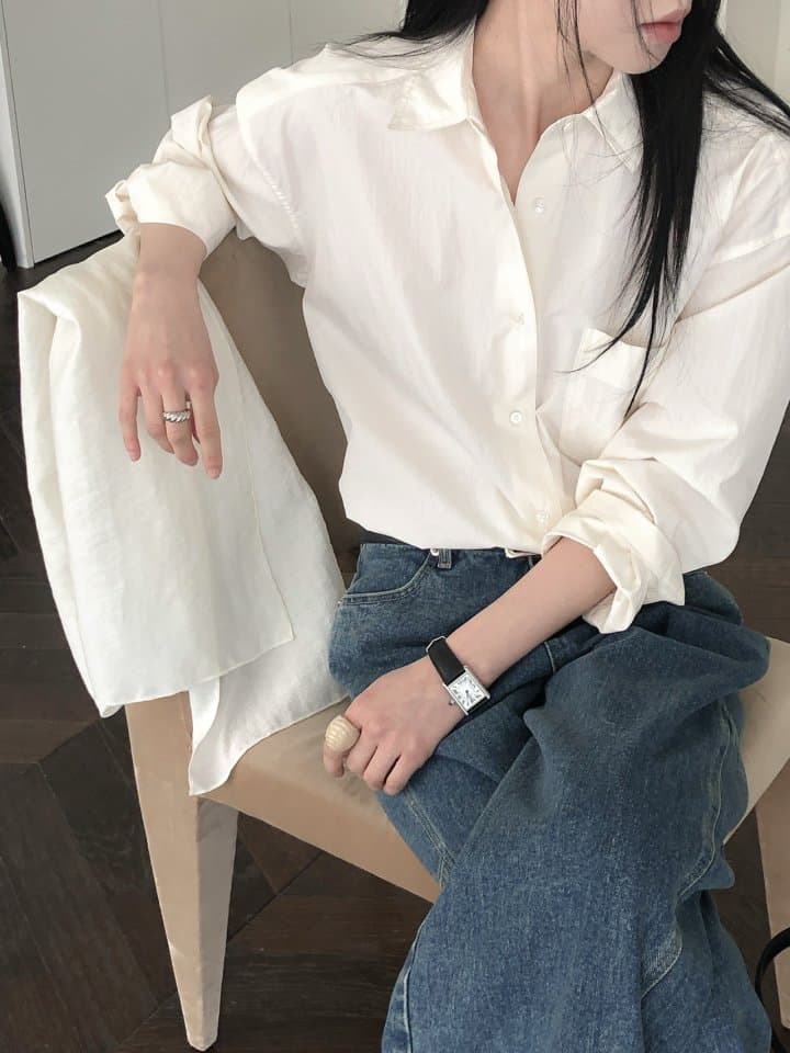 [LE BUTTER] Rocky Washed Shirt 5