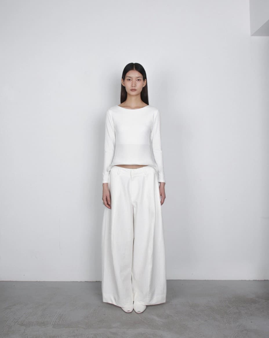 [TEXTURE] Obi Wide Cotton Pants 9