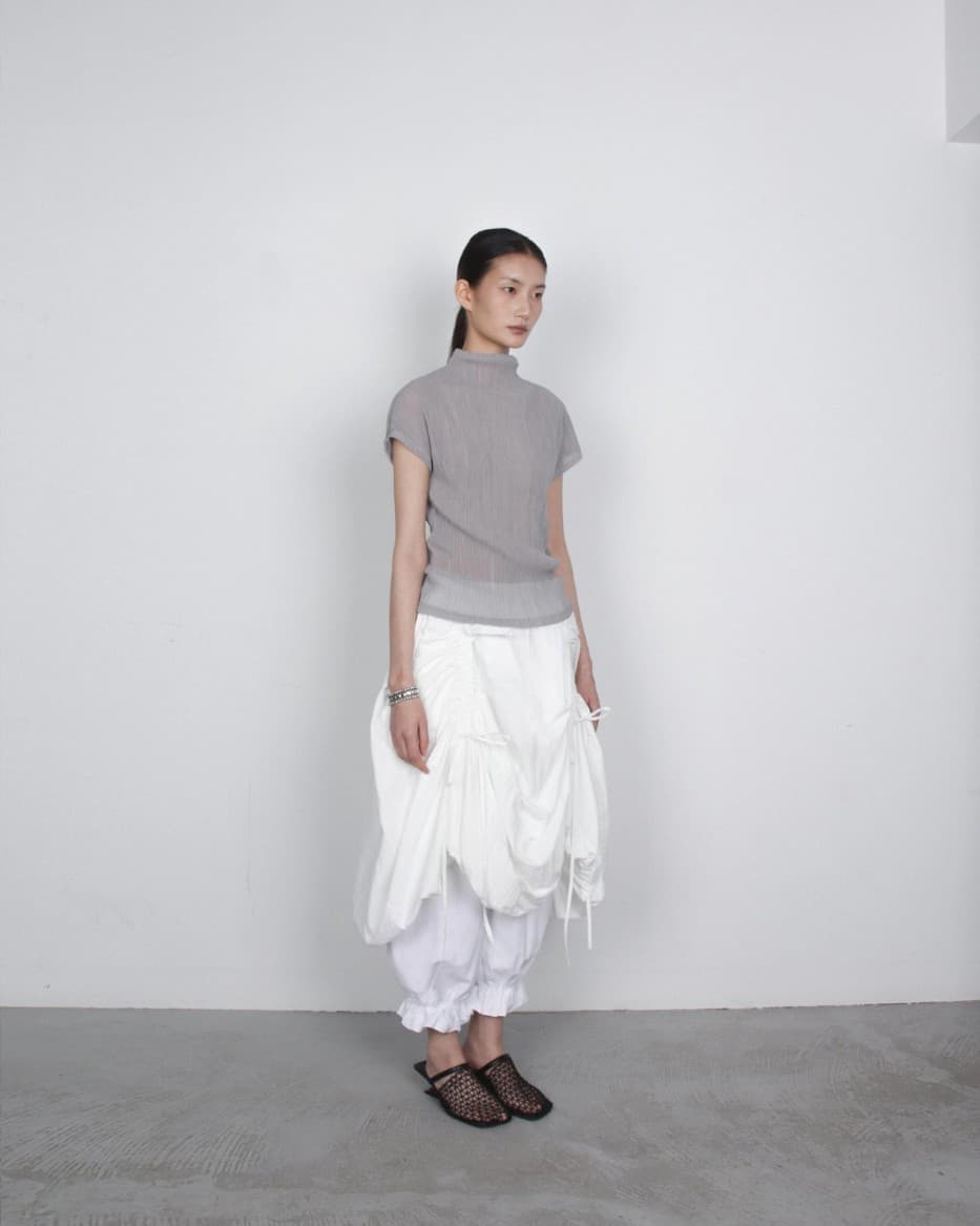 [TEXTURE] Kin Banded Shirred Balloon Skirt 10